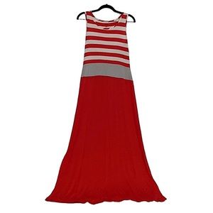 a.n.a. Stripped Sleeveless Maxi Dress